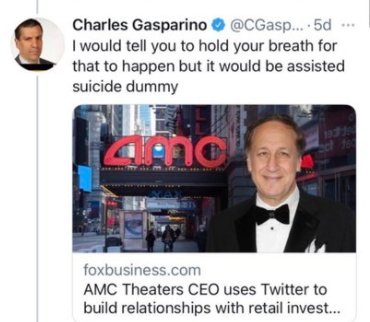 Gasparino making jokes about suicide