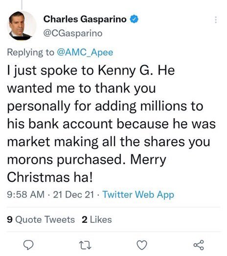 Gasparino admitting to have connections with an amc short seller
