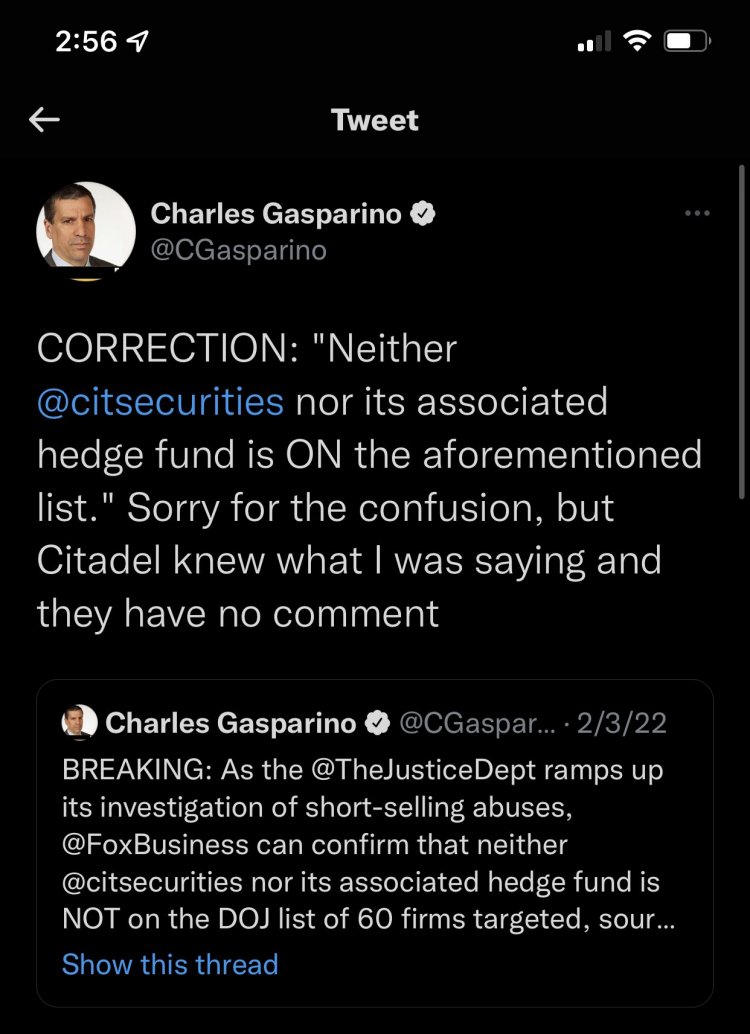 Charles gasparino lying