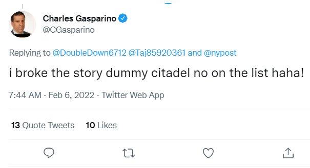 charles Gasprino citadel tweets