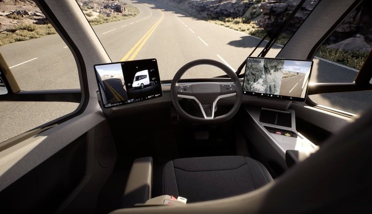 Tesla Semi interior. (Credit:Tesla)